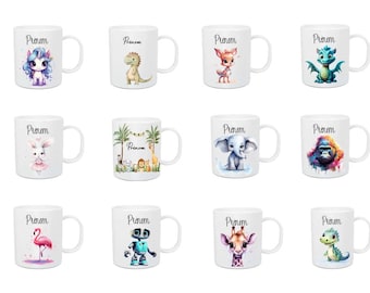 Mug - Personalized children's cup unbreakable first name girl and boy