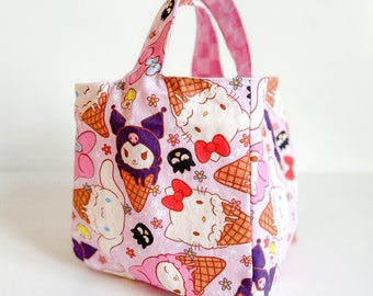 Market Tote Bag - Holiday Shopping Tote - Tote Bag - Holiday Gift - Reusable Shopping Bag - Shopping Tote Bag - Kitty Cones Tote Bag