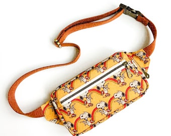 Kids Fanny Pack - Skating Beagle Fanny Pack - Belted Waist Bag - Kids Hip Bag - Dog Fanny Pack - Crossbody Bag