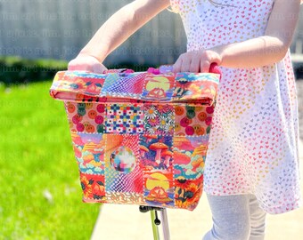 Scooter Bag - Handlebar Bag - Bike Basket - Bike Bag - Scooter Basket - Kids Gift - Retro Beach Handlebar Bag