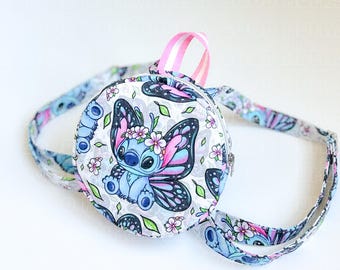 Mini Backpack – Small Round Backpack for Women or Kids – Cotton Canvas Bag – Handmade Gift – Cute Festival Bag – Customizable Accessory