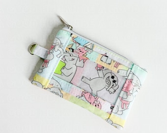 Badge Wallet with ID Window – Zipper Pouch Wallet – Lanyard Badge Holder – Fabric ID Holder – Small Wallet – Customizable Gift