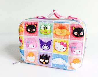 Insulated Lunch Bag – Waterproof Lining – Food Safe Reusable Lunchbox – Handmade Cotton Canvas Lunch Tote – Custom Lunch Bag