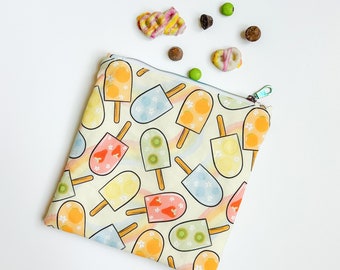 Snack Bag - Popsicle Snack Bag - Reusable Snack Bag - Popsicle Zipper Pouch - Reusable Sandwich Bag