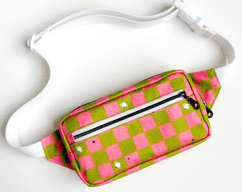 Kids Fanny Pack - Child Size Fanny Pack - Belted Waist Bag - Kids Hip Bag - Good Luck Fanny Pack