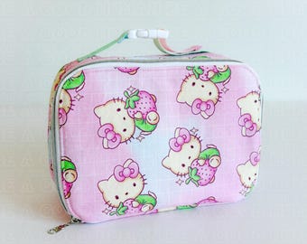 Insulated Lunch Bag – Waterproof Lining – Food Safe Reusable Lunchbox – Handmade Cotton Canvas Lunch Tote – Custom Lunch Bag