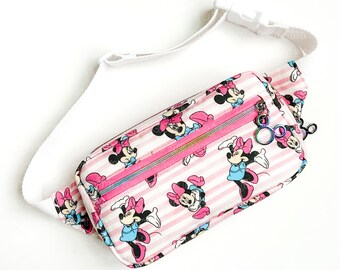 Kids Fanny Pack - Miss Mouse Fanny Pack - Belted Waist Bag - Kids Hip Bag - Minnie Fanny Pack