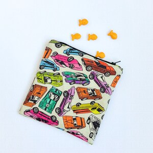 Snack Bag - Racecar Snack Bag - Reusable Snack Bag - Car Zipper Pouch - Reusable Sandwich Bag