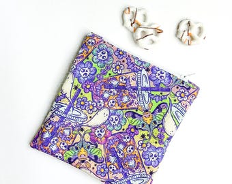 Snack Bag - Spooky Coffee Snack Bag - Reusable Snack Bag - Ice Coffee Zipper Pouch - Teacher Gift