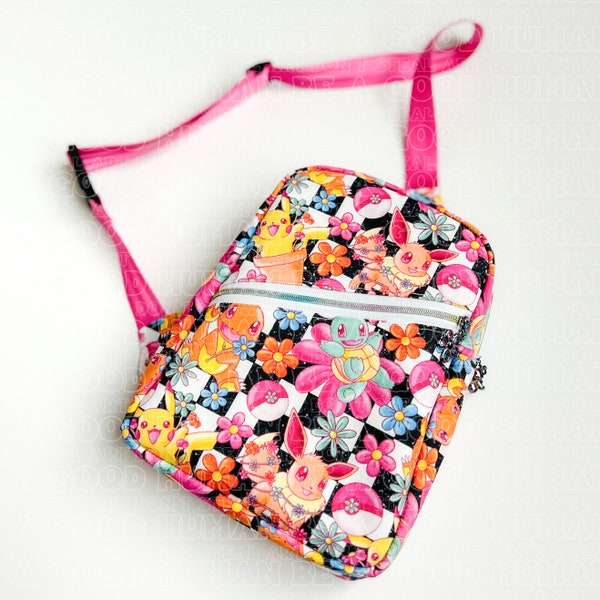 Kids Sling Pack - Child Sling Backpack - Kids Sling Bag - Spring Poké Sling Bag