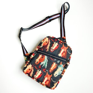 Kids Sling Pack - Child Sling Backpack - Kids Sling Bag - Horse Sling Bag - Crossbody Bag