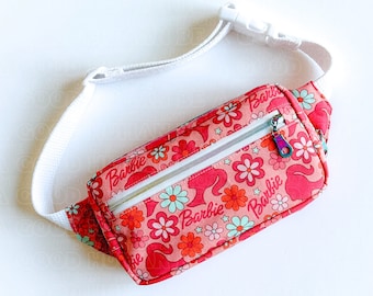 Kids Fanny Pack - Floral Doll Fanny Pack - Belted Waist Bag - Kids Hip Bag - Pink Fanny Pack