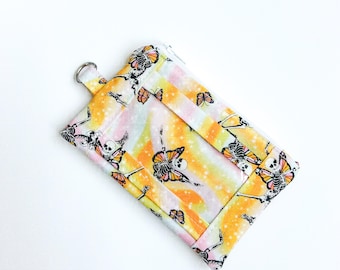 Badge Wallet with ID Window – Zipper Pouch Wallet – Lanyard Badge Holder – Fabric ID Holder – Small Wallet – Customizable Gift
