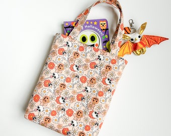 Trick or Treat Bag - Kids Halloween Bag - Halloween Candy Tote - Kids Mini Tote Bag - Kids Gift Bag -  Spooky Pops Trick or Treat Bag