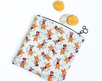 Halloween Snack Bag - Pumpkin Mouse Snack Bag - Reusable Snack Bag - Halloween Zipper Pouch