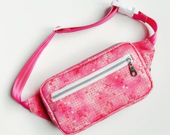 Kids Fanny Pack - Pink Doll Fanny Pack - Belted Waist Bag - Kids Hip Bag - Pink Fanny Pack