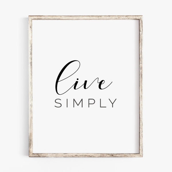 Live Simply Art - Etsy