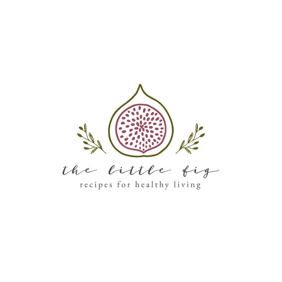Organic Food Logo Fig Logo Food Blog Header Restaurant Etsy