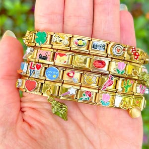 Customized Italian Charm Bracelet, Italy Charms, Custom Italy Bracelet, Charms For Bracelet, Gift for Her, Personalized Gifts US709