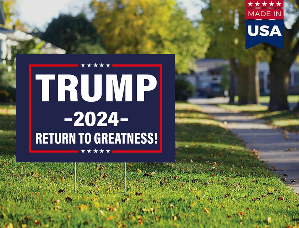 Trump 2025 Return to Greatness Yard Signwith Metal Stake Etsy