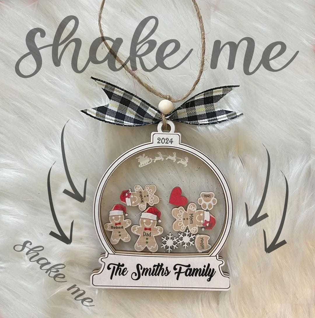 Personalized Christmas Ornaments, Snow Globe Family Christmas Ornaments ...
