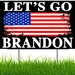 Let's Go Brandon, Yard Sign, Printed 2-Sided Metal H-Stake Included, Made in USA
