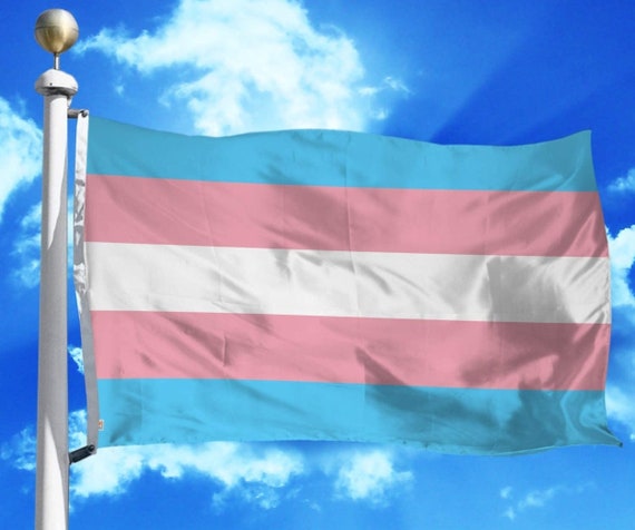 New Transgender Flag 5 x 3 FT Gay Pride Trans 100% Polyester With Eyelets 