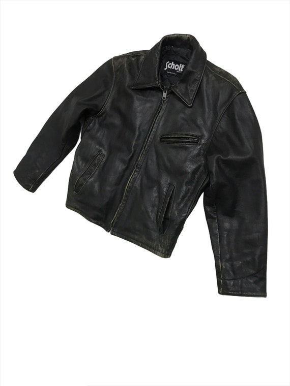 Vintage Schott NYC Leather Jacket Motorcycle Rocke
