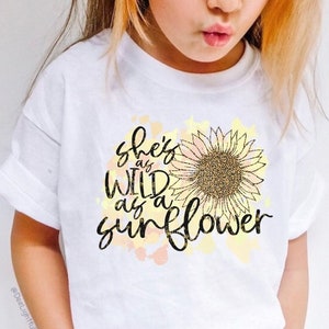 Sunflower Shirt for Girl | Sunflower Shirt for Birthday | Yellow Sunflower Shirt | Wildflower Shirt | Girl Sunflower Shirt | Sunflower Tee