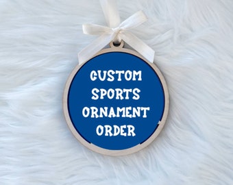 Personalized Sports Ornament, Custom Sports Ornaments, Sports Christmas Ornament, Sports Ornament Personalized, Sport Team Ornament