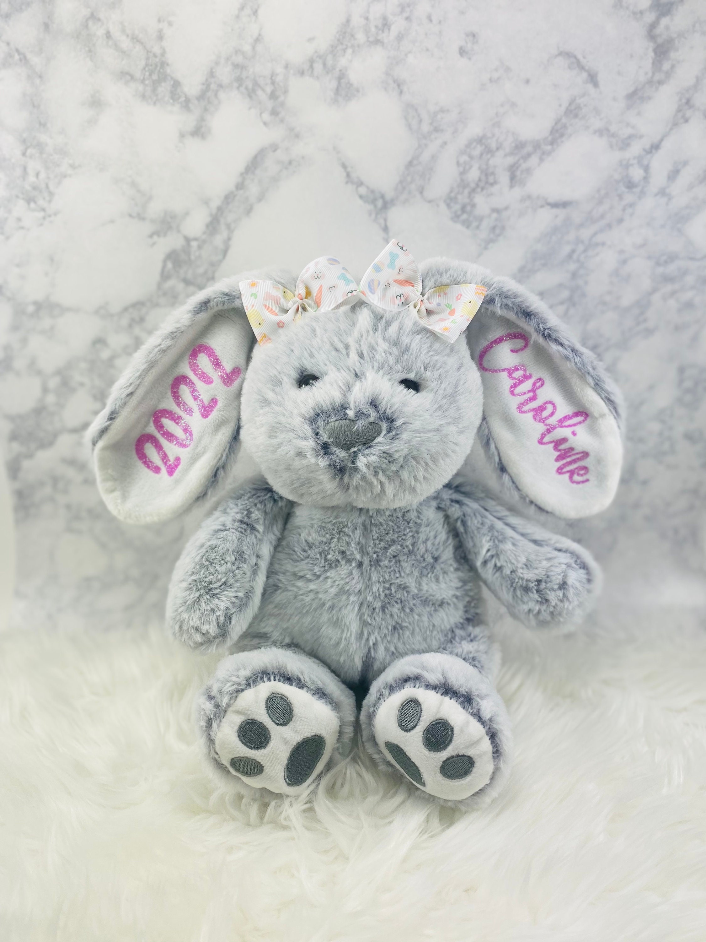 Personalized Easter Bunny Stuffed Animal, Personalized Easter Gifts