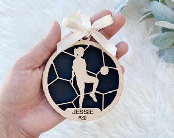 Personalized Soccer Ornament, Custom Soccer Ornaments, Soccer Christmas Ornament, Sports Ornament Personalized, Sport Team Ornament, Soccer