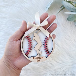 Personalized Baseball Ornament, Custom Baseball Ornaments, Baseball Christmas Ornament, Sports Ornament Personalized, Sport Team Ornament