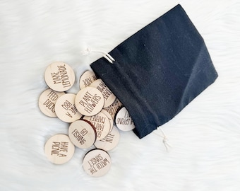 Kids Spring Activity Tokens, Custom Family Gifts, Kid Rewards System, Unique Gift Ideas, Reward Jar Tokens, Family Activities, Wooden Tokens