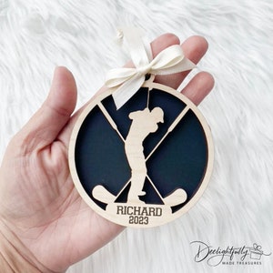 Personalized Golf Ornament, Custom Golf Ornaments, Golf Christmas Ornament, Sports Ornament Personalized, Sport Team Ornament, Golf Gifts