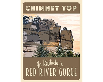 Red River Gorge Poster - Chimney Top