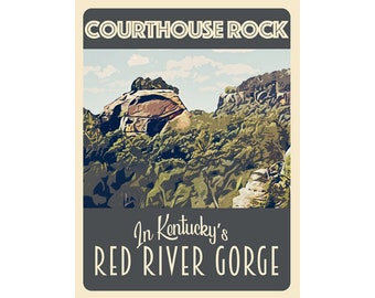 Red River Gorge Poster - Courthouse Rock