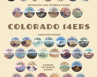 Pikes Peak Art Print 14ers Poster 14ers Art Colorado - Etsy