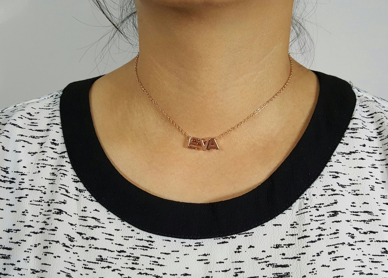 Personalized Name Choker Necklace,Customized Choker Capital Letter Necklace Birthday Perfect for layers Mothers Day Gift,best friend gift