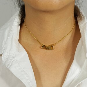 Personalized Name Choker Necklace,Customized Choker Capital Letter Necklace Birthday Perfect for layers Mothers Day Gift,best friend gift