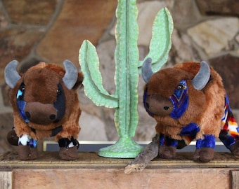 オーロラブラウンバイソン10インチぬいぐるみフロピーぬいぐるみ動物