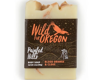 Oregon Homemade Natural Soap Bar Blood Orange & Clove - Painted Hills