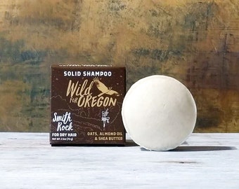 Barra de champú para cuero cabelludo y cabello secos con avena, aceite de almendras y manteca de karité: Smith Rock