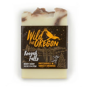Oregon Homemade Natural Soap Bar Lavender Patchouli & Orange- Koosah Falls