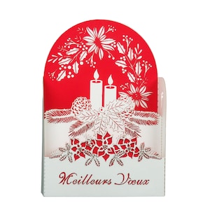 3D-Grußkarte, Pop-Up „Christmas Roses“ Bild 1