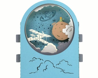 3D greeting card, handmade pop-up card &quot;Galactic Journey&quot;