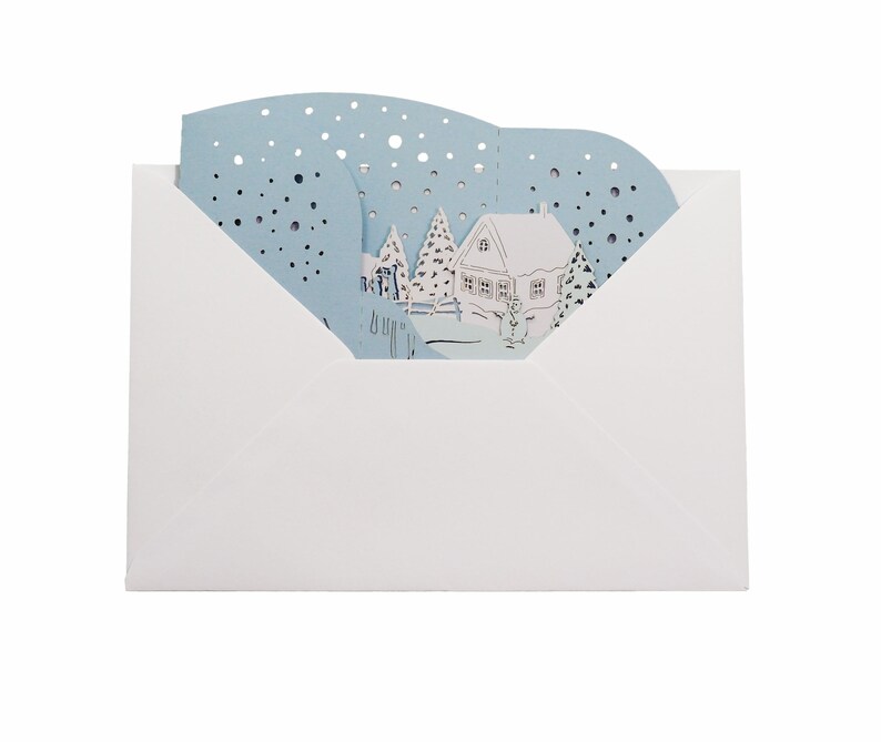 Carte de vœux 3D, carte pop up artisanale "Chants de Noël" image 4