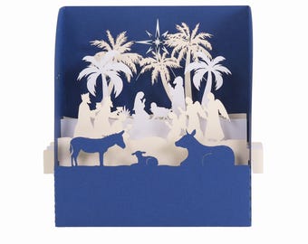 3D greeting card, pop up "Nativity"
