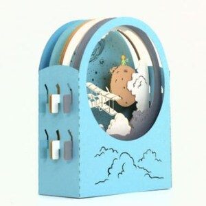 Carte de vœux 3D, carte pop up artisanale "Voyage galactique" image 3