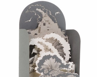 Pop Up - Tempête au MSM - carte de voeux - 3D - Kirigami